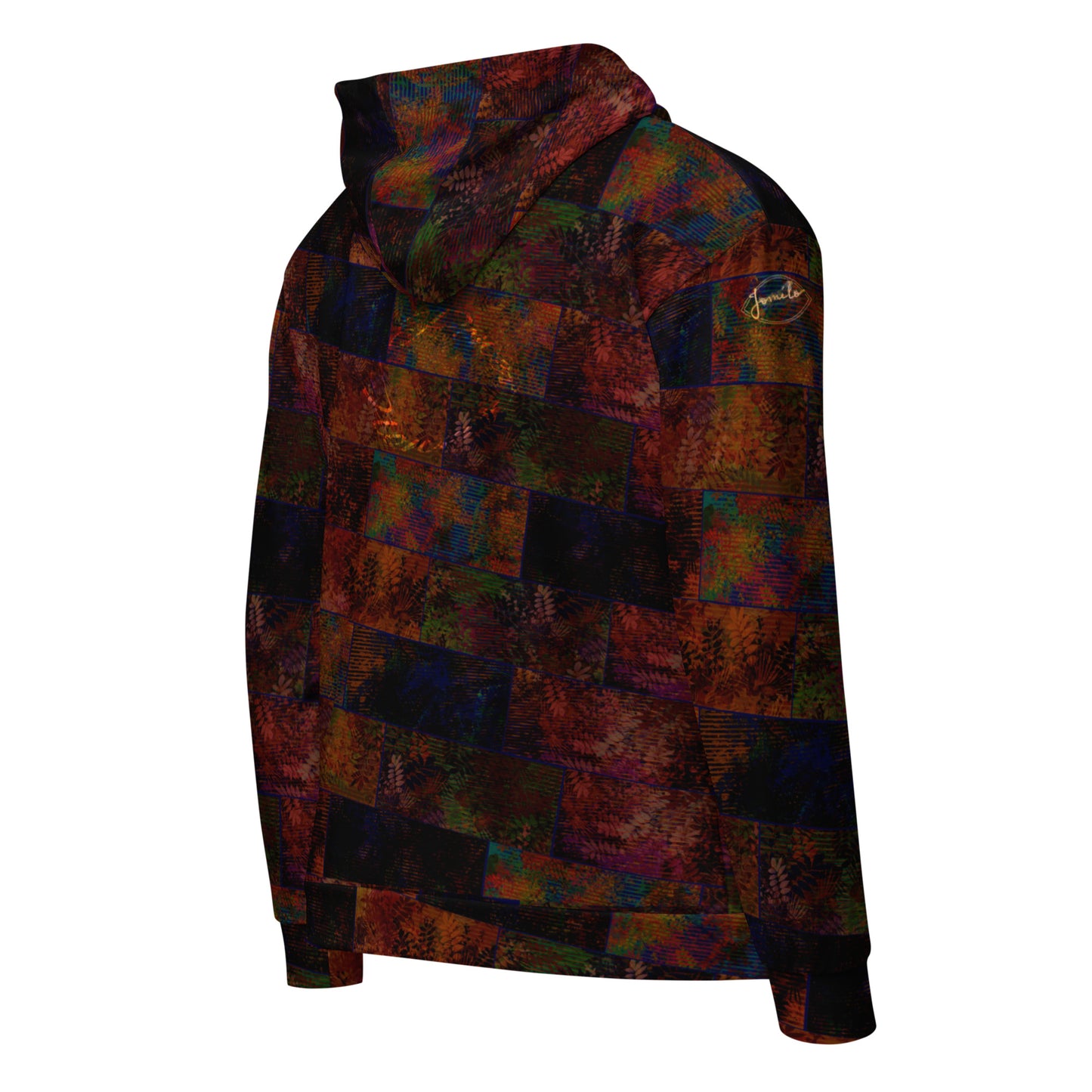 Sweat à capuche zippé Fougère "Brun Sun Set" jomélo