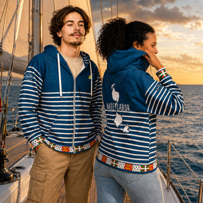 Sweat à capuche zippé "St Pierre et Miquelon" jomélo