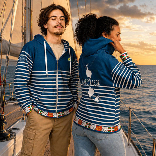 Sweat à capuche zippé "St Pierre et Miquelon" jomélo