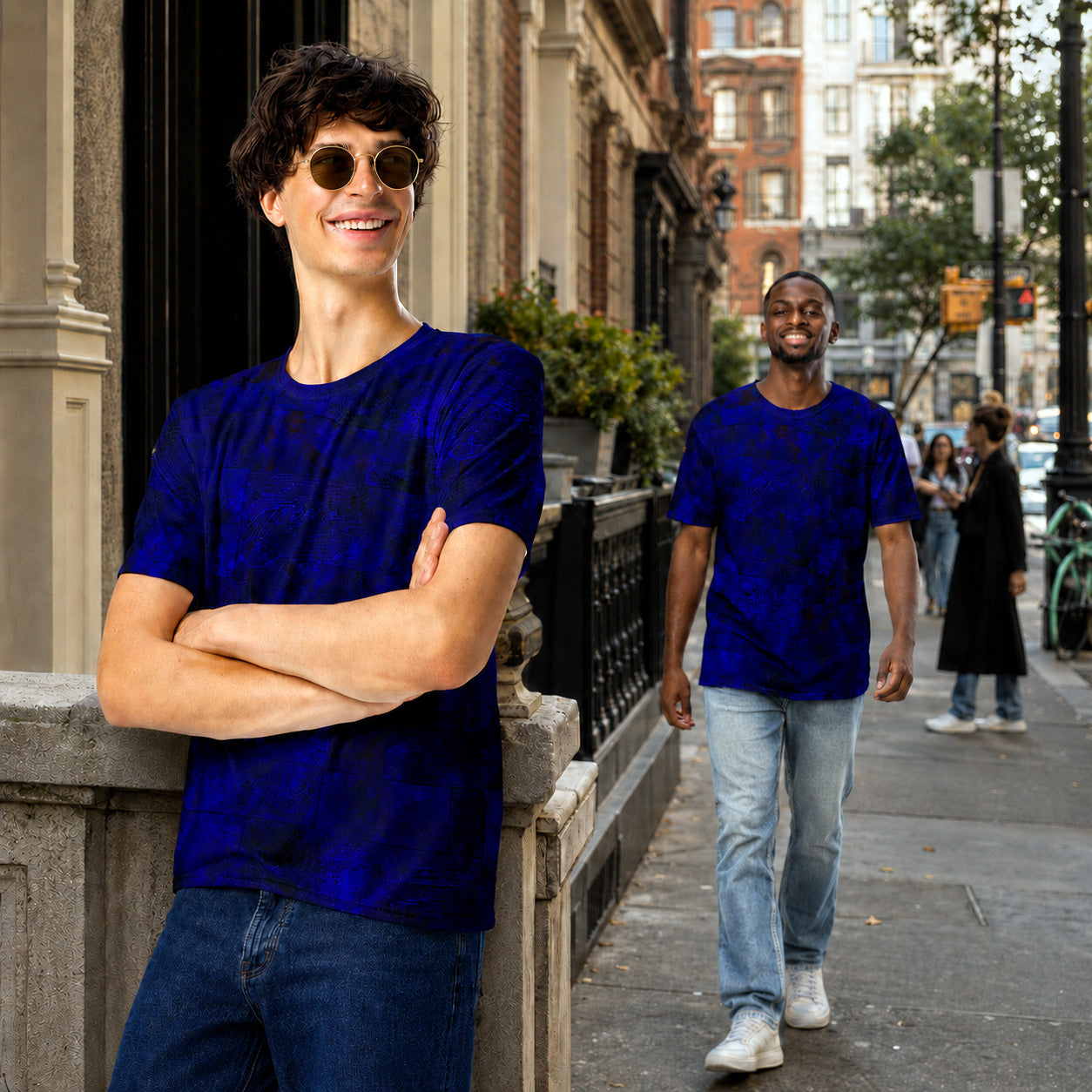 T-Shirt homme Fougère "Bleu Marine" jomélo