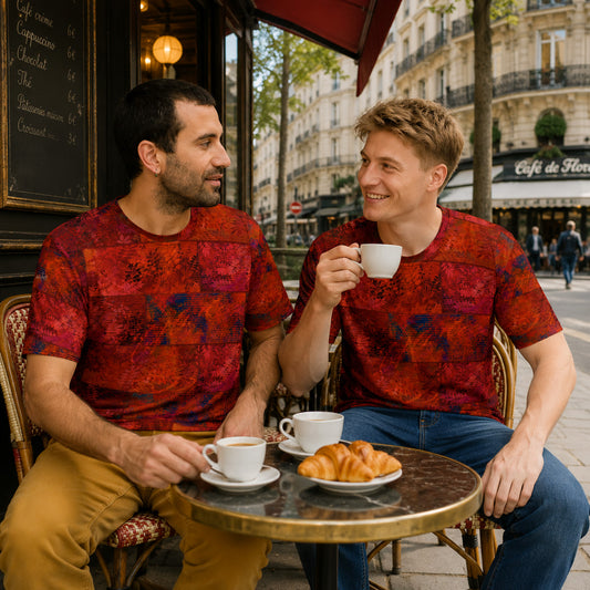 T-Shirt homme Fougère "Rouge Flamboyant" jomélo