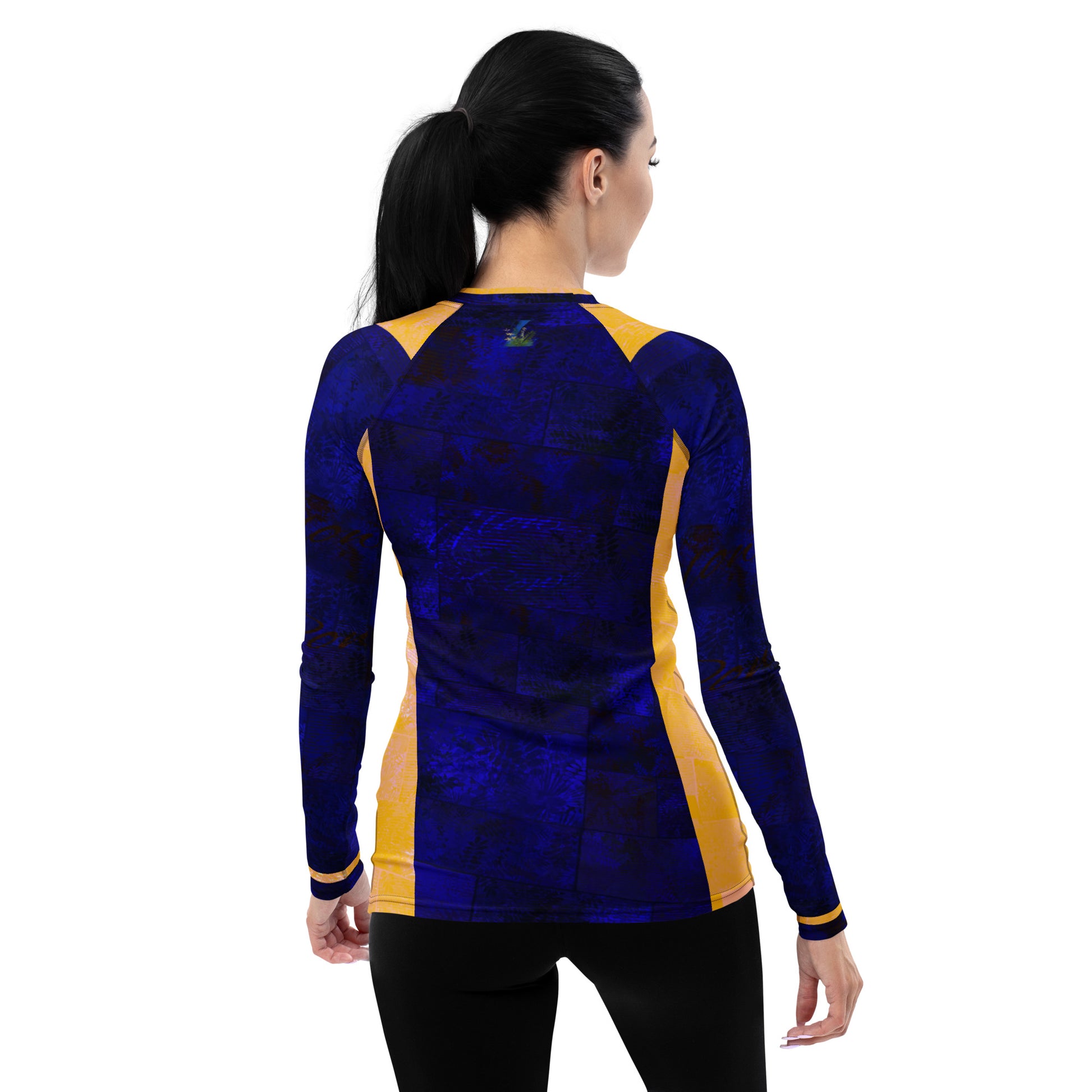 T-shirt de Compression Femme Fougère "Blue Océan" jomélo