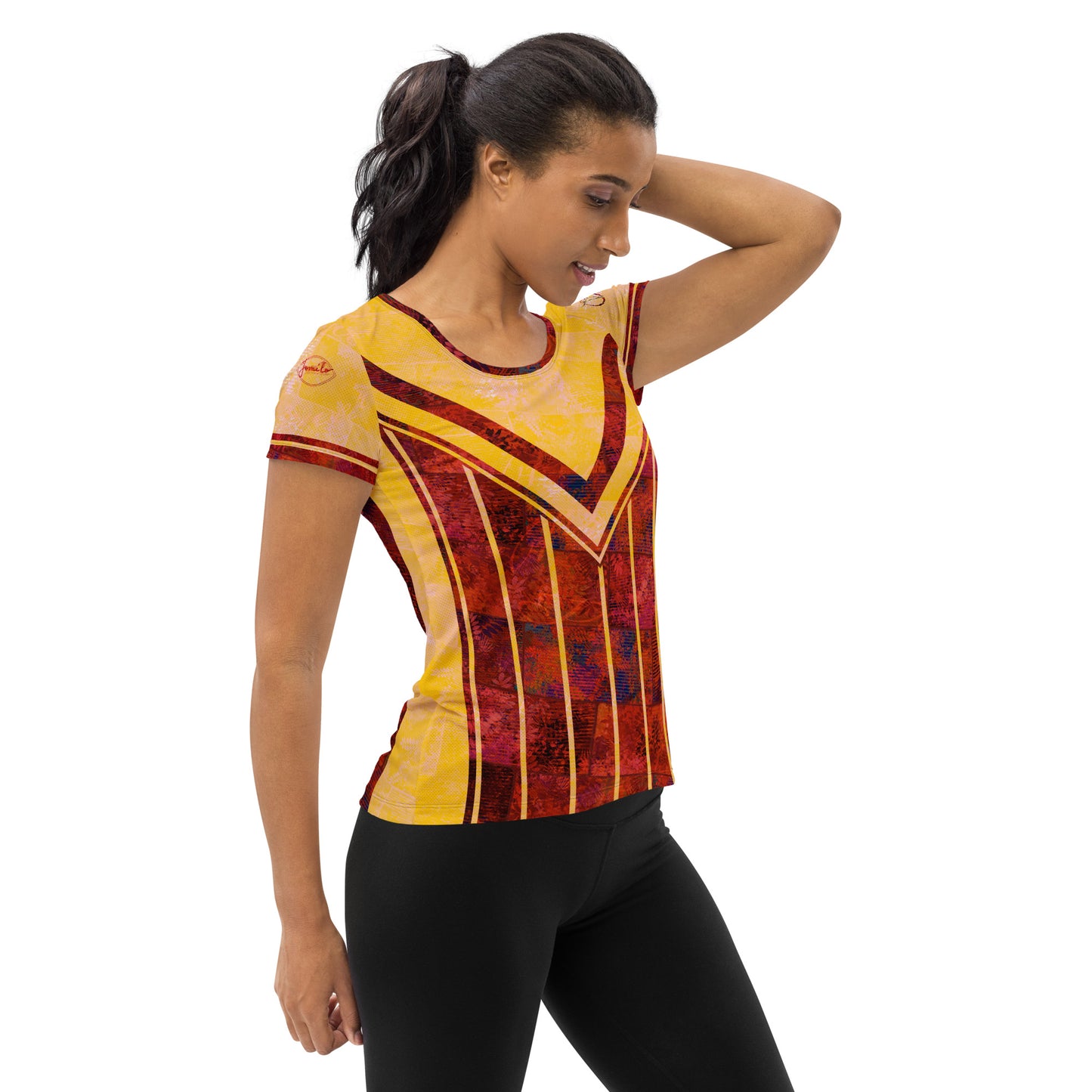 T-shirt de sport  femmes Fougère "Rouge Flamboyant" jomélo