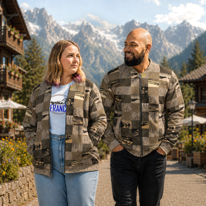 Veste de bombardier unisexe " Les Montagnes Françaises" jomélo