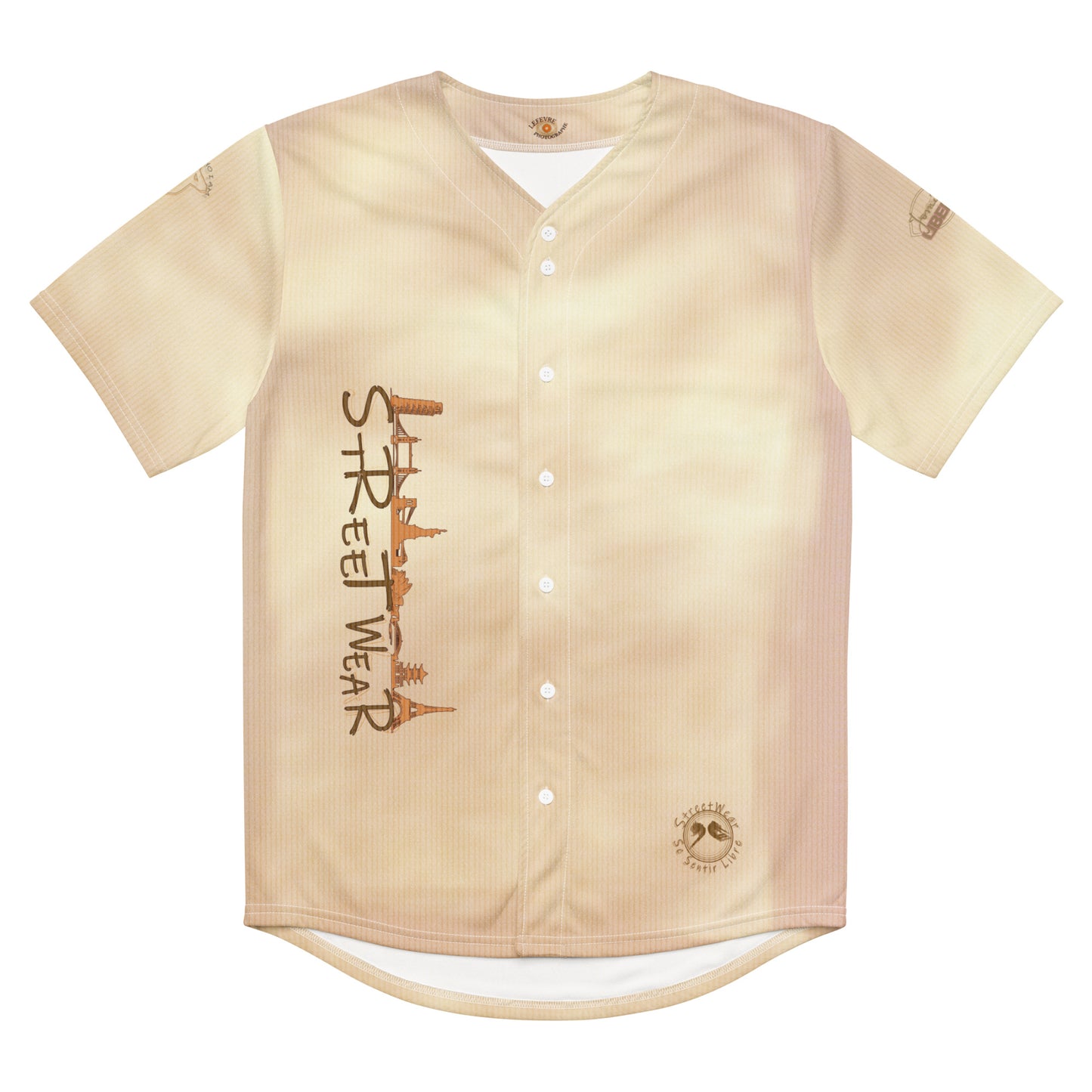 Maillot style baseball « Streetwear orange »