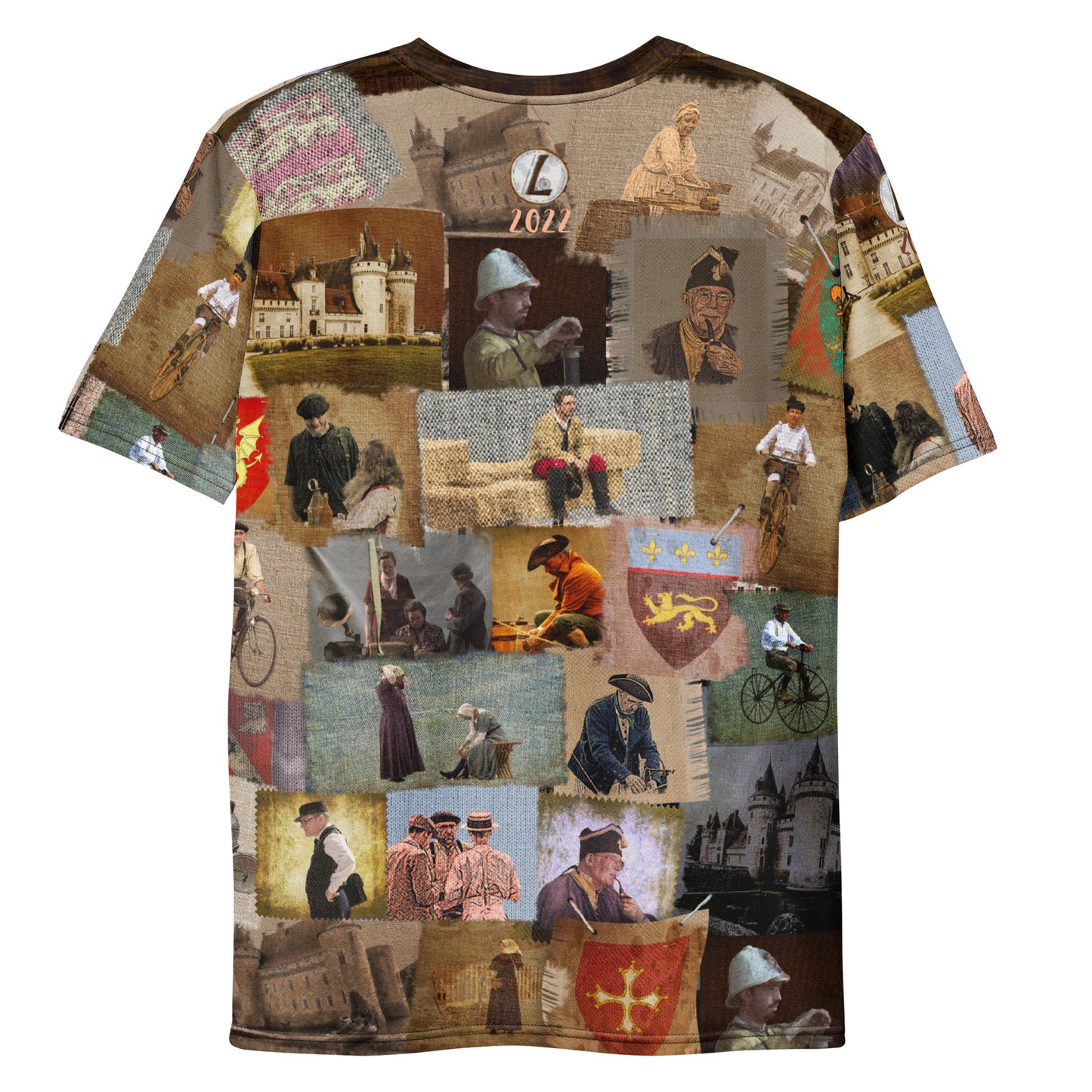 T-Shirt homme "Histoire d'Hommes" style patchwork