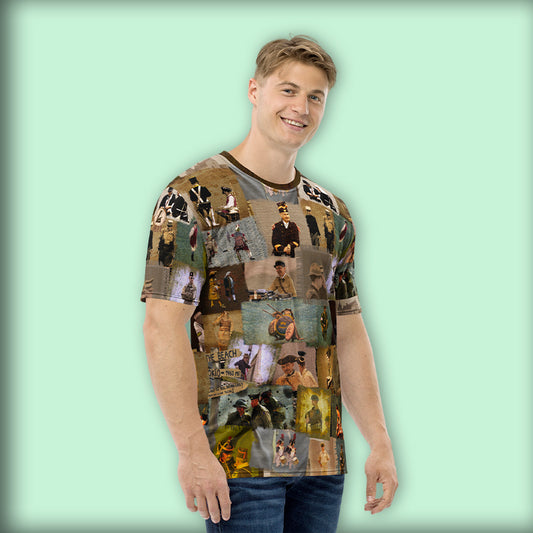 T-Shirt patchwork homme "les Soldats de l'Histoire" 2022 style patchwork