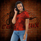 T-shirt Femme Fougère " Rouge Flamboyant " jomélo