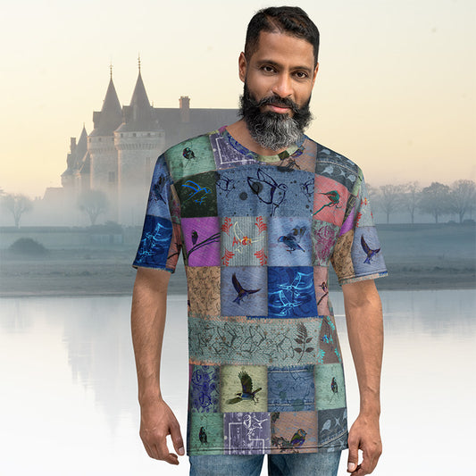 t-shirt patchwork oiseaux jomelo