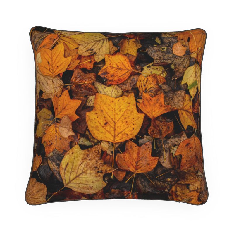 Coussin "feuilles brunes"