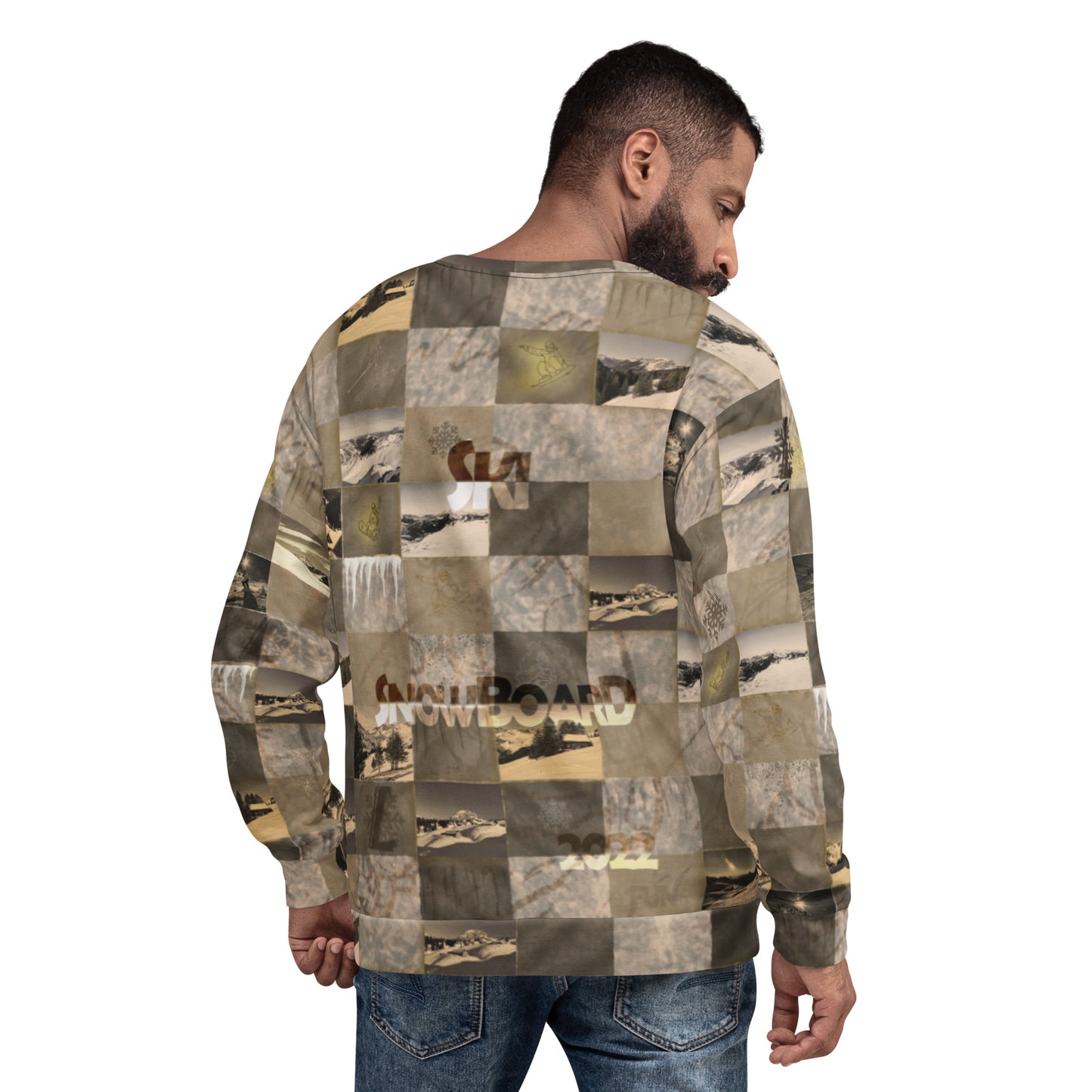 Sweat-Shirt  homme "Patchwork Mountain"
