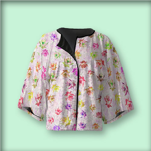Kimono Court "Bouquets de Fleurs"